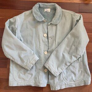 EUC Olderbrother Sherpa Chore Coat in "Hand-Me-Down" Indigo, size M